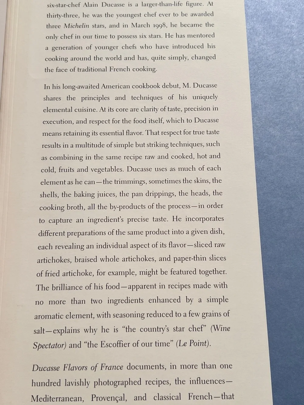 Ducasse Flavors of France Cookbook